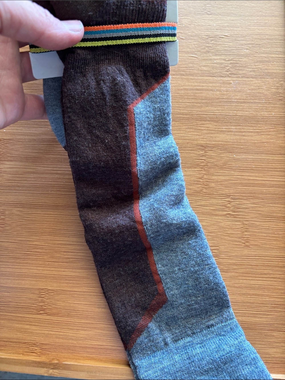 Smartwool Unisex Ski Socks - Gray & Brown - Picture 3 of 4